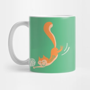 Volleyball Playing Squirrel Mug